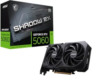 Test & Avis Carte graphique MSI NVIDIA GeForce RTX 5060 8G Shadow 2X OC