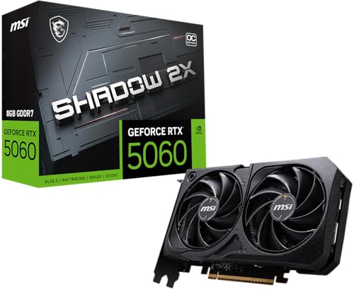 Test & Avis Carte graphique MSI NVIDIA GeForce RTX 5060 8G Shadow 2X OC