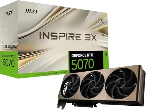 Test & Avis Carte graphique MSI NVIDIA GeForce RTX 5070 12G Inspire 3X OC